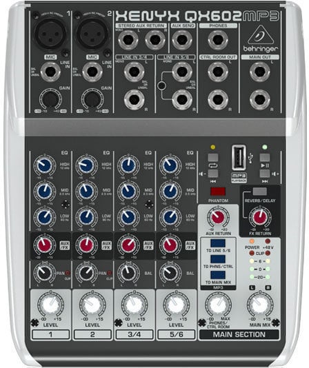 1 db Behringer xenyx qx 602 mp3 zenekari keverő
